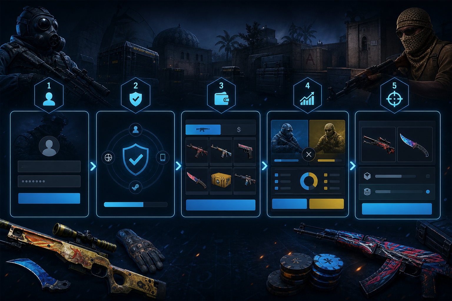 How betting with CS skins may work illustration