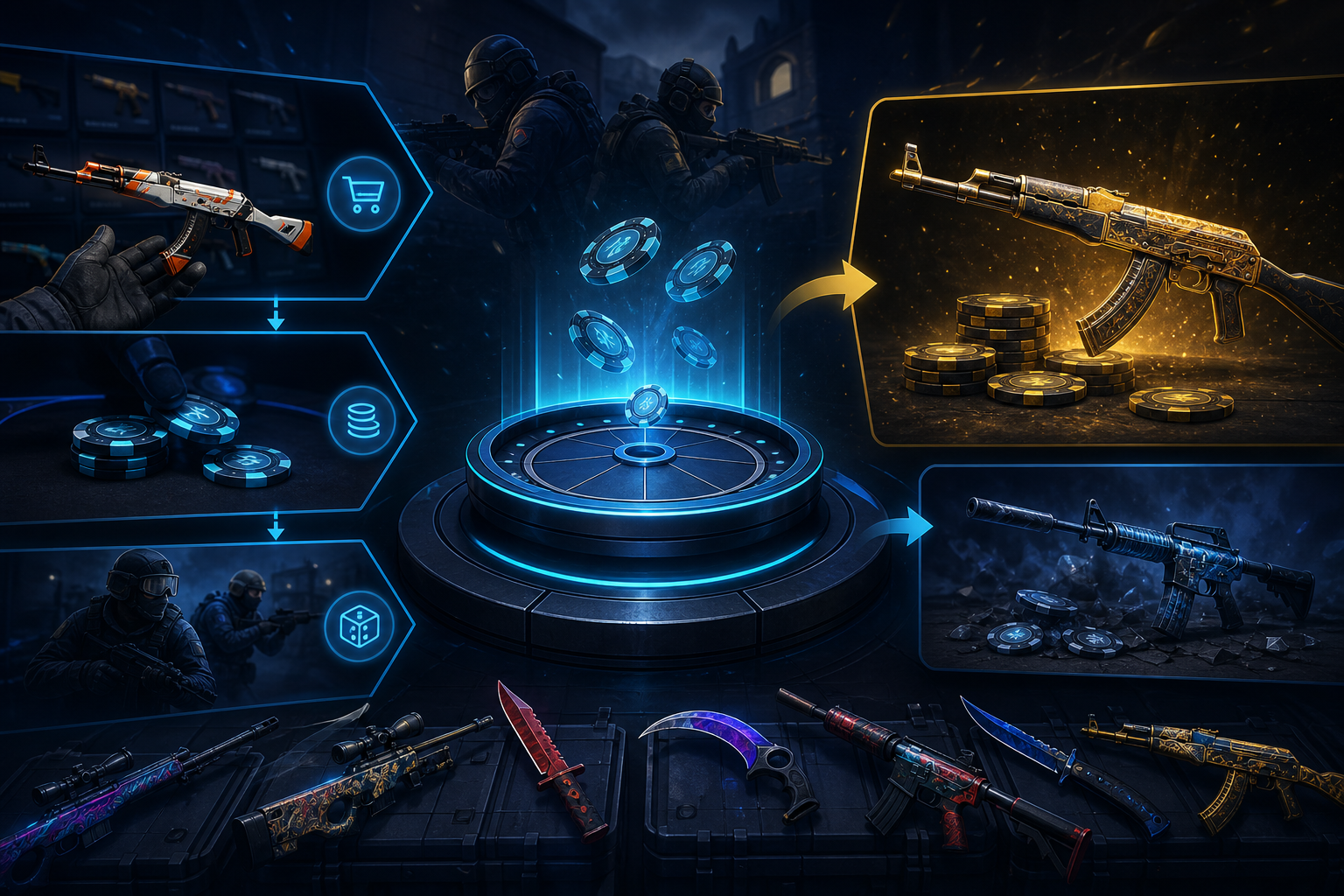 What is CS skins betting illustration