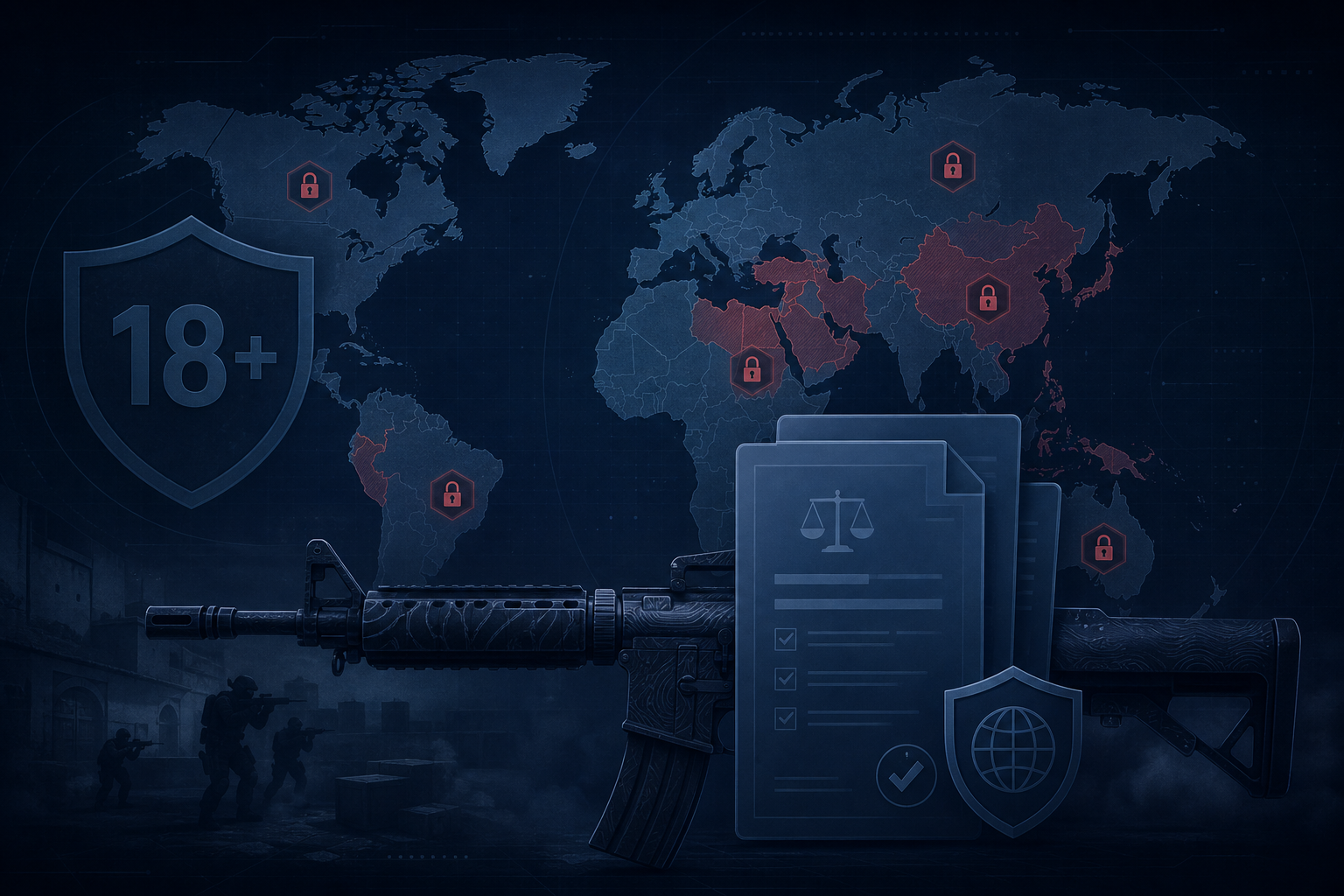 CSGO-Skins availability and legal restrictions illustration