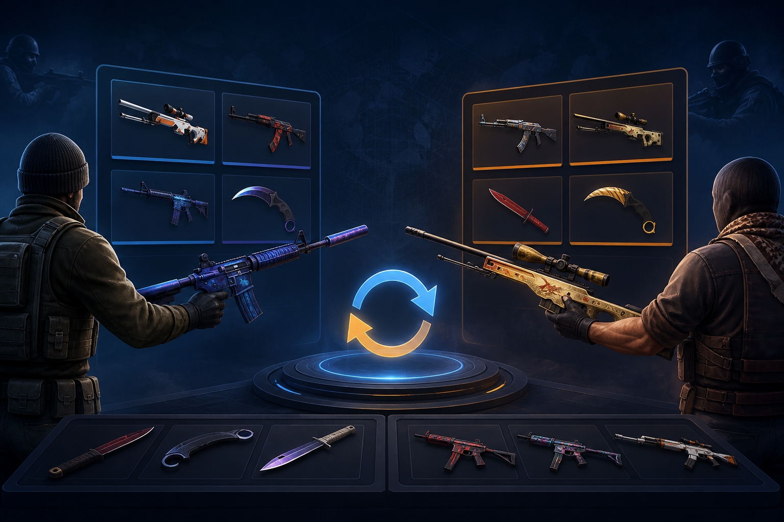 What trade skins CSGO means illustration